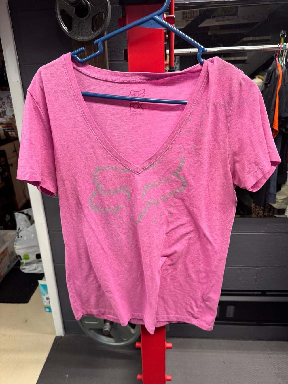 Fox Racing Women's Pink Graphic V-Neck T-Shirt